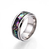 201 Stainless Steel Wide Band Finger Rings RJEW-T005-6-07-1