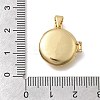 Valentine's Day Brass Flat Round with Heart Locket Pendants KK-D431-035F-G-3