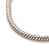 3MM Brass European Style Round Snake Chain Bracelets for Jewelry Making BJEW-G703-01P-2