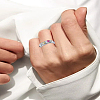 1Pc Colorful Rhinestone Open Cuff Ring RJEW-LP0002-08-1