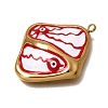 304 Stainless Steel Enamel Pendants SA-CBA27E8-07G-2