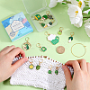 1 Set Cauldron/Beer/Flower Alloy Enamel Pendant Locking Stitch Markers HJEW-SC0001-57-3