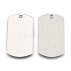Tarnish Resistant 201 Stainless Steel Rectangle Mirror Polished Finish Stamping Blank Tag Pendants STAS-S031-03-1