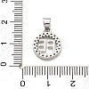 Rack Plating Brass Micro Pave Cubic Zirconia Pendants KK-D359-31P-3