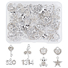 48Pcs 8 Style Valentine's Day Theme Alloy Pendants FIND-GA00001-94-1