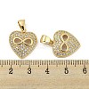 Brass Micro Pave Clear Cubic Zirconia Pendants ZIRC-P113-07E-G-3