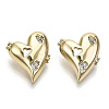 Brass Micro Pave Cubic Clear Zirconia Charms KK-N232-123-NF-1
