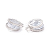 Alloy Clear Cubic Zirconia Charms ZIRC-A022-04P-2