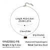 Minimalist 304 Stainless Steel Black Enamel Rectangle Pendant Necklaces for Women BF7905-3-1