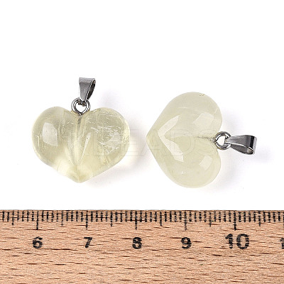 Natural Lemon Quartz Chunky Pendants G-T143-19D-1