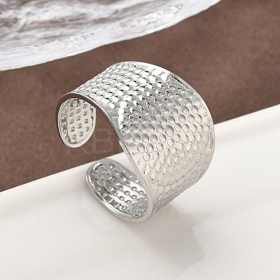 304 Stainless Steel Open Cuff Rings RJEW-A079-01C-P-1