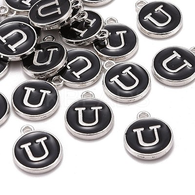 Platinum Plated Alloy Charms LS-ENAM-S118-02U-P-1