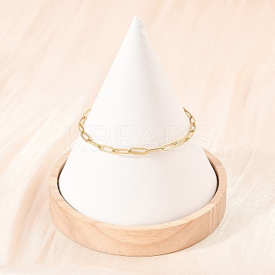 201 Stainless Steel Paperclip Chains Bracelets for Women LS-BJEW-G767-01E-G-1
