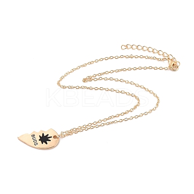 BEST BUDS Alloy Pendant Necklaces LS-NJEW-K124-03B-G-1