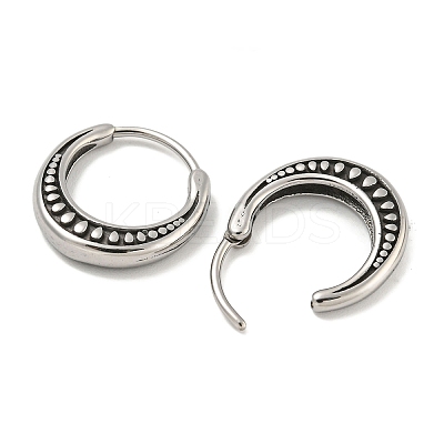 316 Surgical Stainless Steel Hoop Earrings EJEW-D096-12AS-14-1