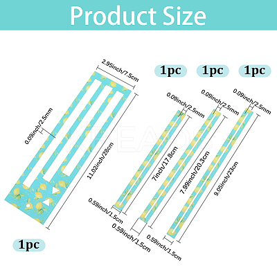 1Pc Acrylic Zipper Pocket Template DIY-CP0013-21-1