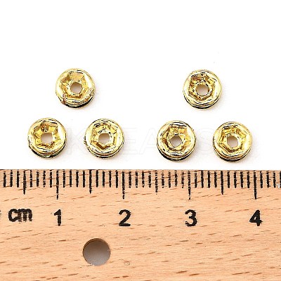 Brass Grade A Rhinestone Spacer Beads RSB036NF-10G-1