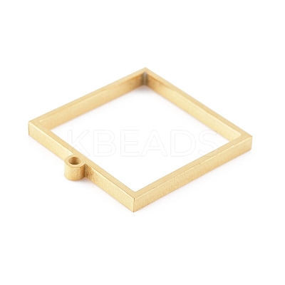 Ion Plating(IP) 304 Stainless Steel Open Back Bezel Pendants STAS-K208-02G-1