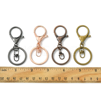 8Pcs 4 Colors Iron Alloy Lobster Claw Clasp Keychain KEYC-FS0001-06A-1