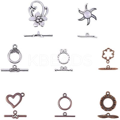 Tibetan Style Alloy Toggle Clasps TIBE-PH0004-03-1