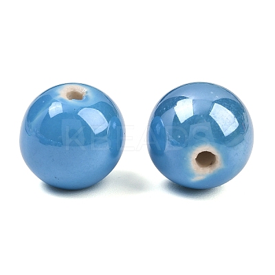Glazed Porcelain Beads PORC-D001-18mm-12-1