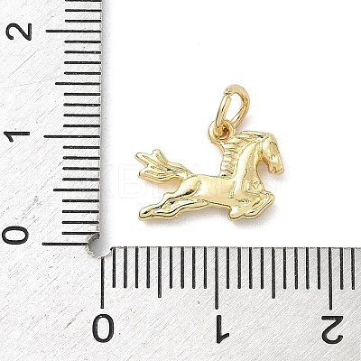 Brass Horse Charms KK-K368-58G-1