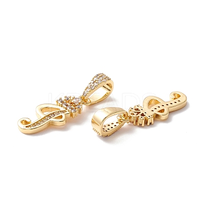 Eco-Friendly Brass Micro Pave Cubic Zirconia Pendants KK-K265-01G-I-1