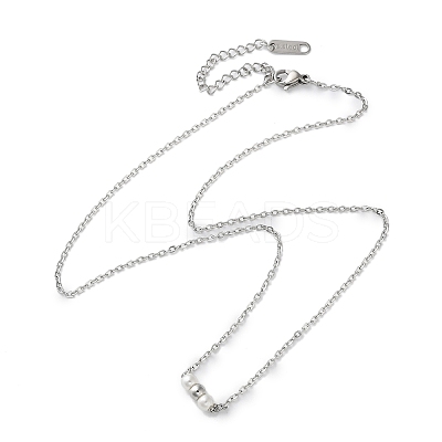 304 Stainless Steel Cable Chain Necklaces NJEW-A045-09P-1