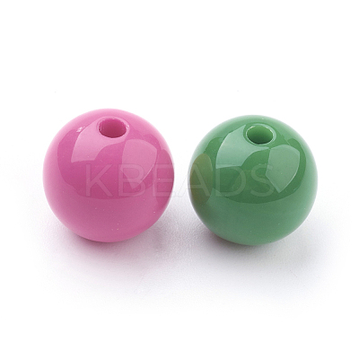 Mixed Color Acrylic Jewelry Beads X-PAB706Y-1
