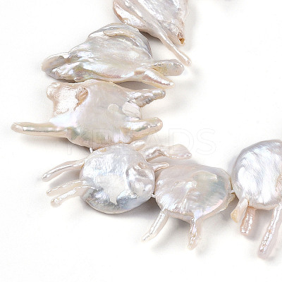 Natural Baroque Keshi Pearl Beads Strands PEAR-S018-06H-1