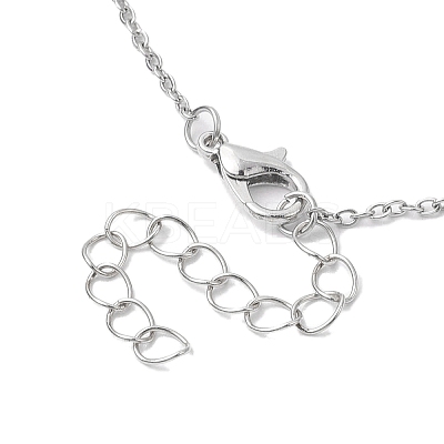 Stainless Steel and Glass Pendant Necklaces NJEW-JN04701-1
