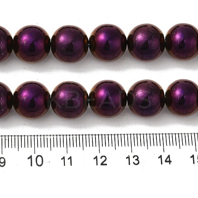 Electroplated Synthetic Magnetic Hematite Beads Strands G-I364-K01-03-1