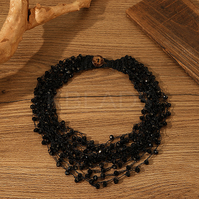 Bohemian Style Glass Bead Multi-layer Necklaces for Daily Wear and Gifting BA8447-3-1