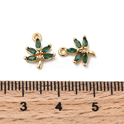 Brass & Glass Charms KK-F916-08G-03-1