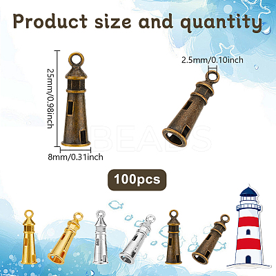 120Pcs 3 Colors Tibetan Style Alloy Pendants FIND-GO0003-17-1