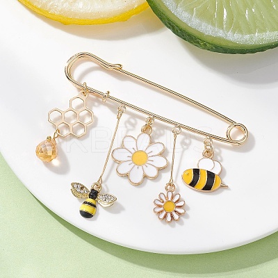 Bees & Flower Iron Kilt Pins JEWB-TA00024-1