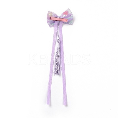 Bowknot Long Ribbon Alligator Hair Clip LS-PHAR-D013-03E-1