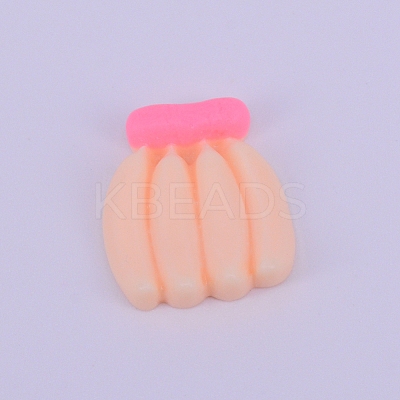 Opaque Frosted Resin Cabochon RESI-WH0009-27-1