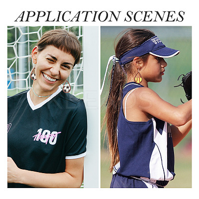 DIY Sport Theme Dangle Earring Making Kits DIY-TA0004-36-1