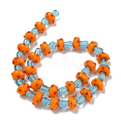 Handmade Lampwork Beads Strands LAMP-N025-03B-1
