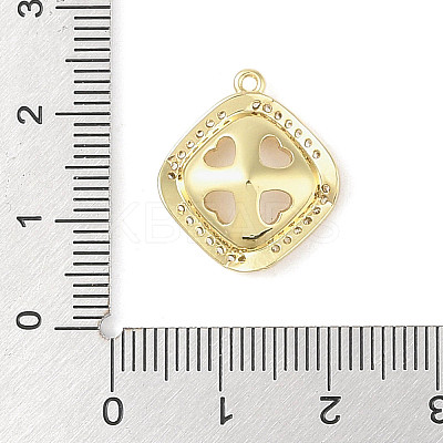 Brass Micro Pave Cubic Zirconia Pendant Bails KK-L214-04G-1
