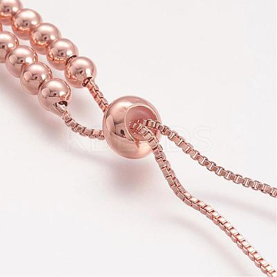 Brass Bead Chain Necklace Making NJEW-F151-01RG-1