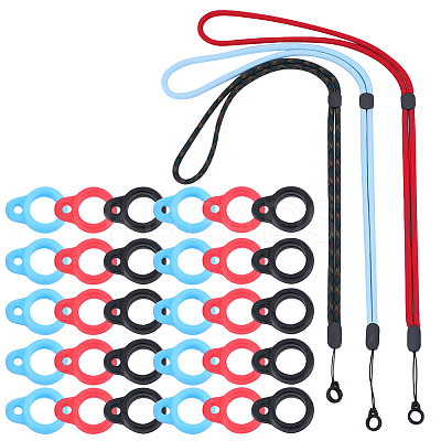 3Pcs 3 Colors Nylon Cord Neck Straps DIY-GF0008-34B-1