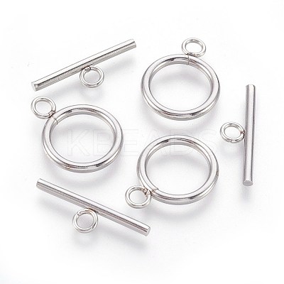 Tarnish Resistant 304 Stainless Steel Toggle Clasps LS-STAS-F188-30G-1