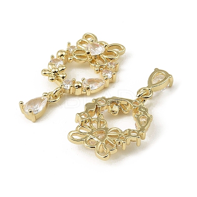 Brass Micro Pave Cubic Zirconia Pendants LS-KK-C107-03G-1