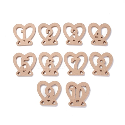 Wooden Table Plate Display Decoration AJEW-C011-01-1