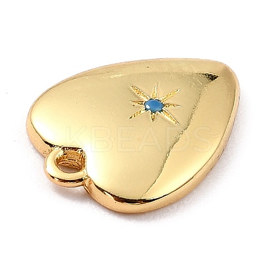 Brass Micro Pave Cubic Zirconia Charms LS-ZIRC-I054-14G-06-1