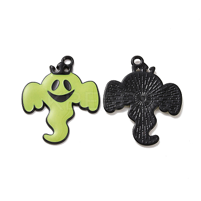 Halloween Theme Rack Plating Alloy Enamel Pendants PALLOY-O109-44EB-1