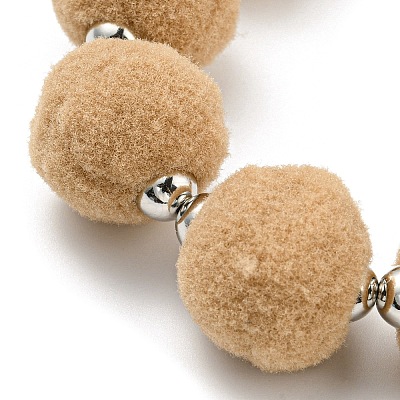 Phone Lanyard Universal Plush Ball Wrist Lanyard HJEW-Q011-01A-P-1