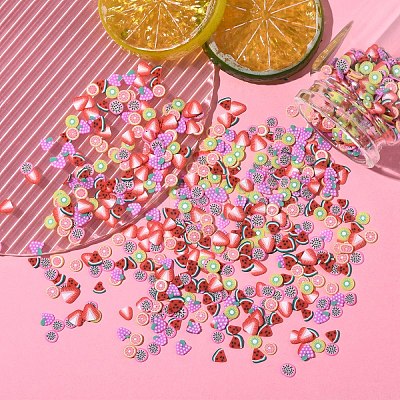 900Pcs 6 Styles Handmade Polymer Clay Nail Art Decoration CLAY-YW0002-36-1